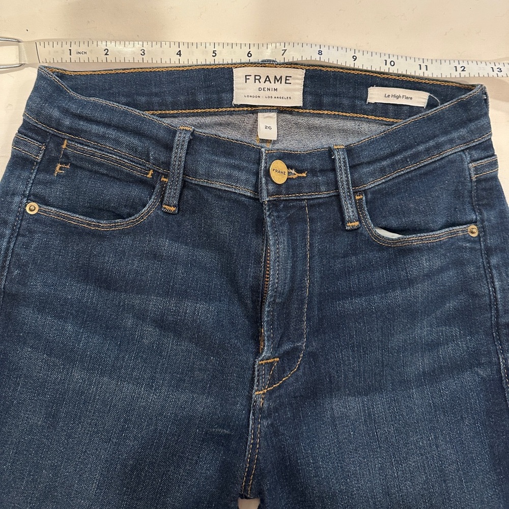 Frame Denim Le High Flare Jeans - 26 - Sutherland - Picture 4 of 7